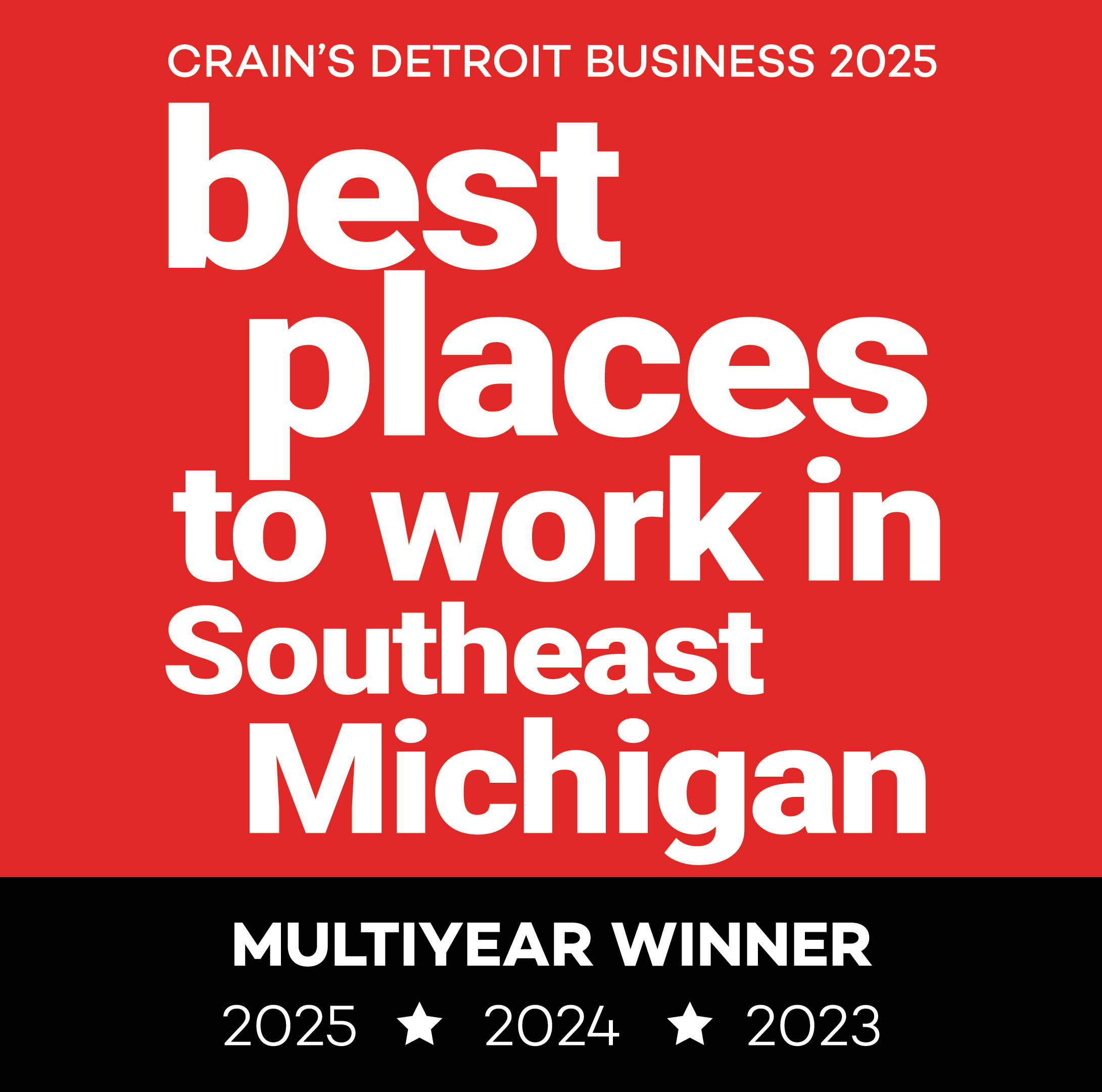Crain's Detroit Business - Best Places to Work Award 2023